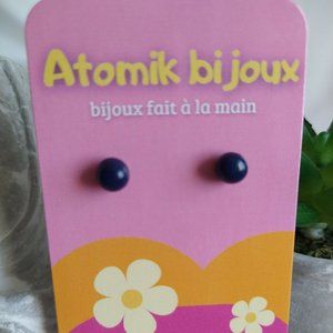 Boucles d’oreilles en argile polymère faites à la main. Handmade polymer clay